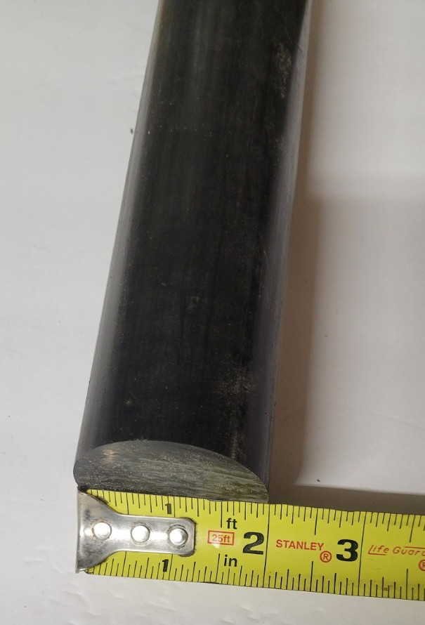 Black Delrin 2″ Dia Round Stock 12″ long (2.000 X 12.000) INV#W-64