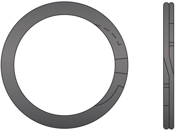 Spiral Retaining Ring External MD 2-1/2 Steel (20 Pieces)