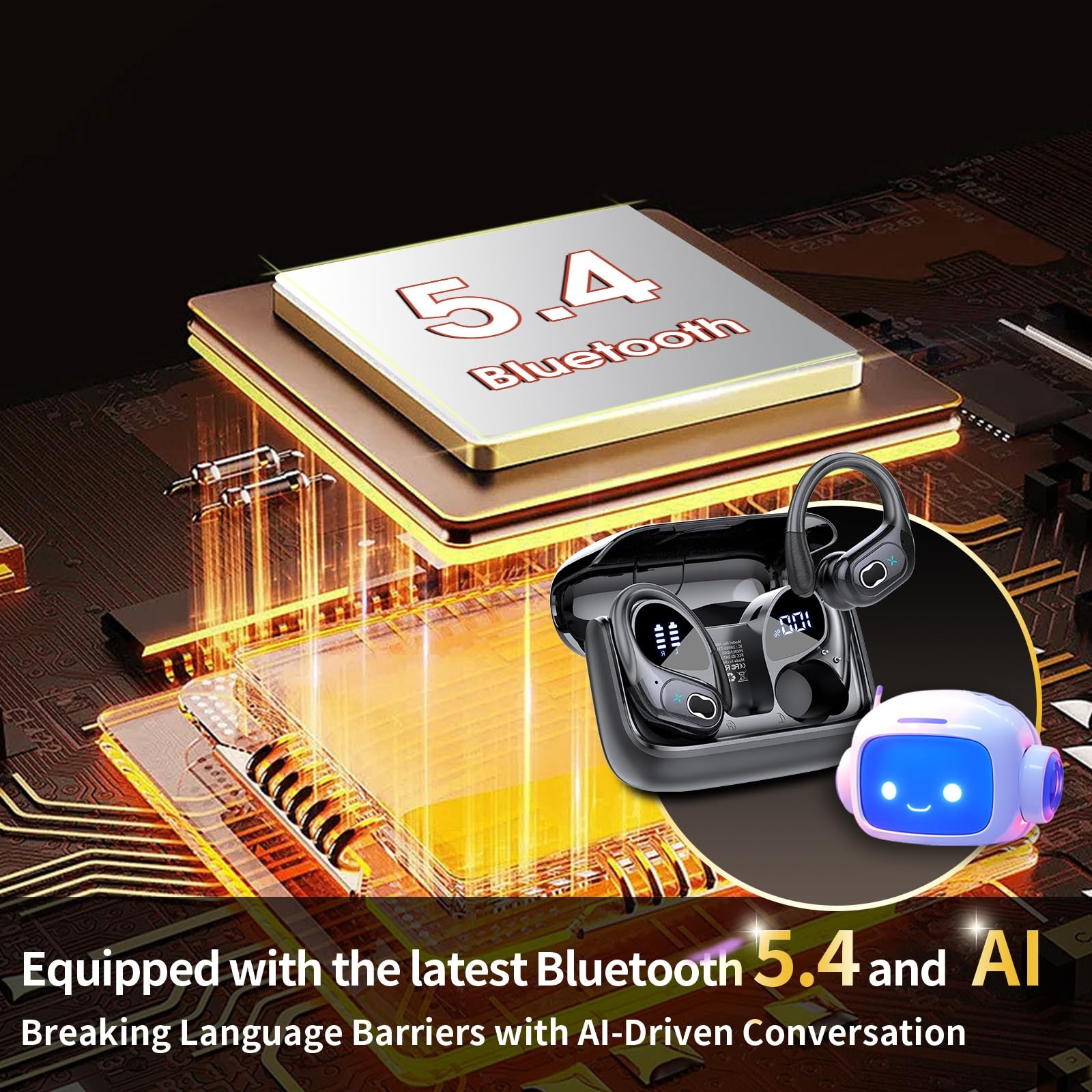 AI Translation Earbuds Real Time, 164 Language Translator Earbud 3-in-1 Bluet…