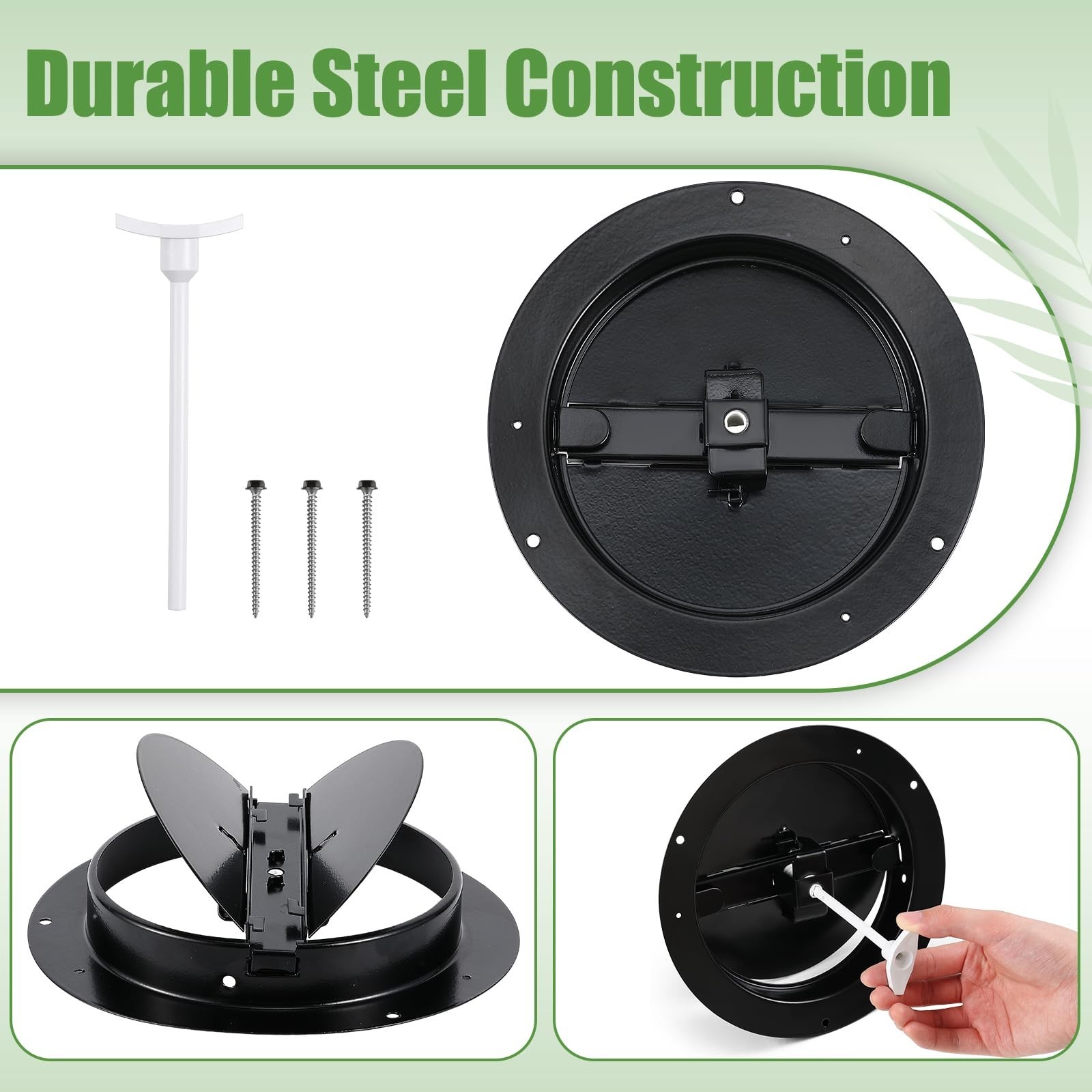 4 Pack 6 Inch round Vent Cover Ceiling Diffuser HVAC Vent Duct Cover Replacement