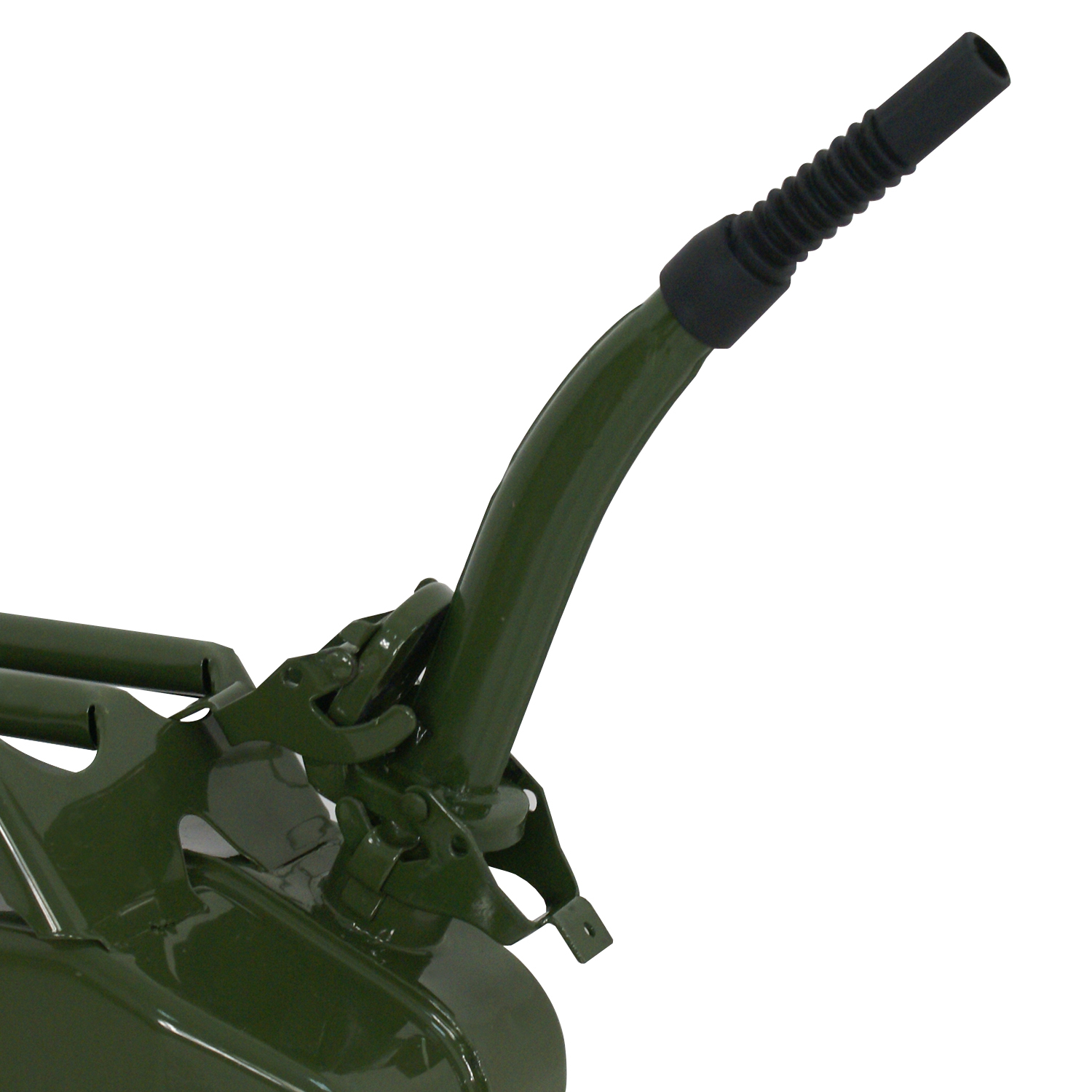 4PCS Jerry Can 5 Gallon 20L Gas Can Army Backup Metal Steel Tank w/ Spout Green