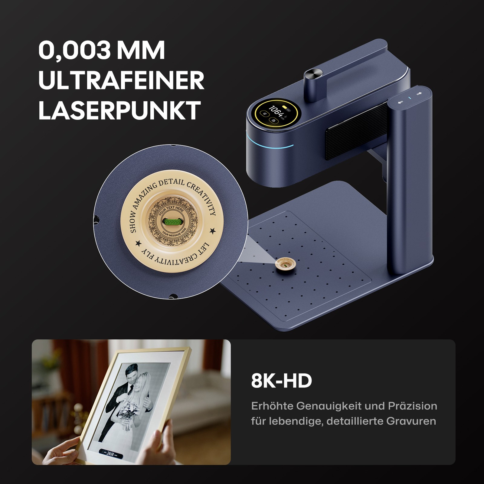 Refurbished LaserPecker LP4 10W Dual Laser Engraver 4000mm/s Speed Metal DIY