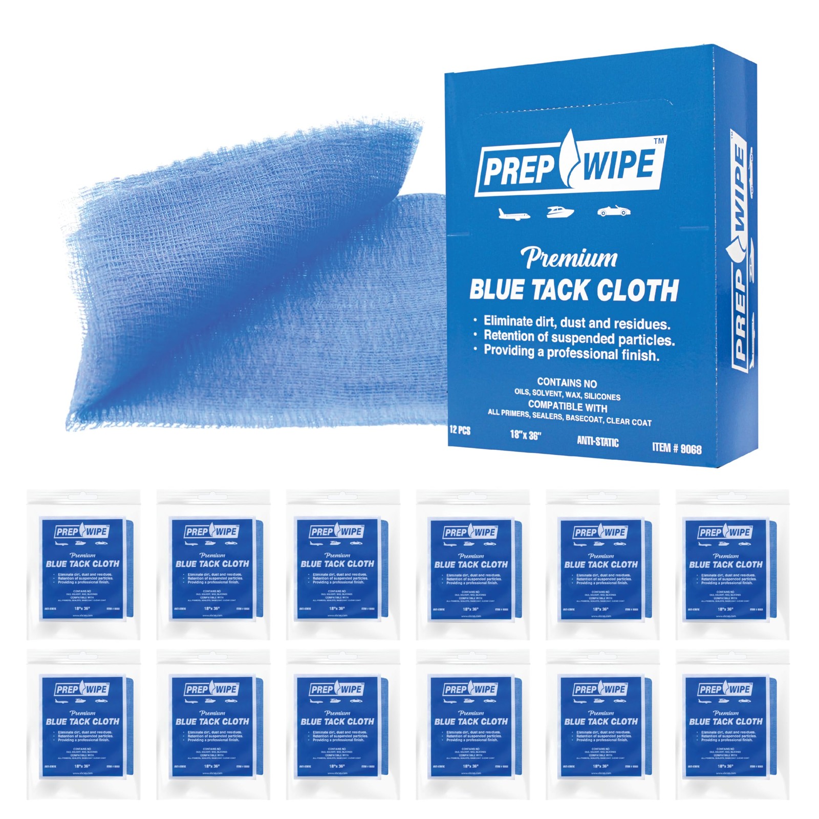 LAUCO 12 Prep-Wipes Tack Rags – Tack Cloths – Professional Woodworking and
