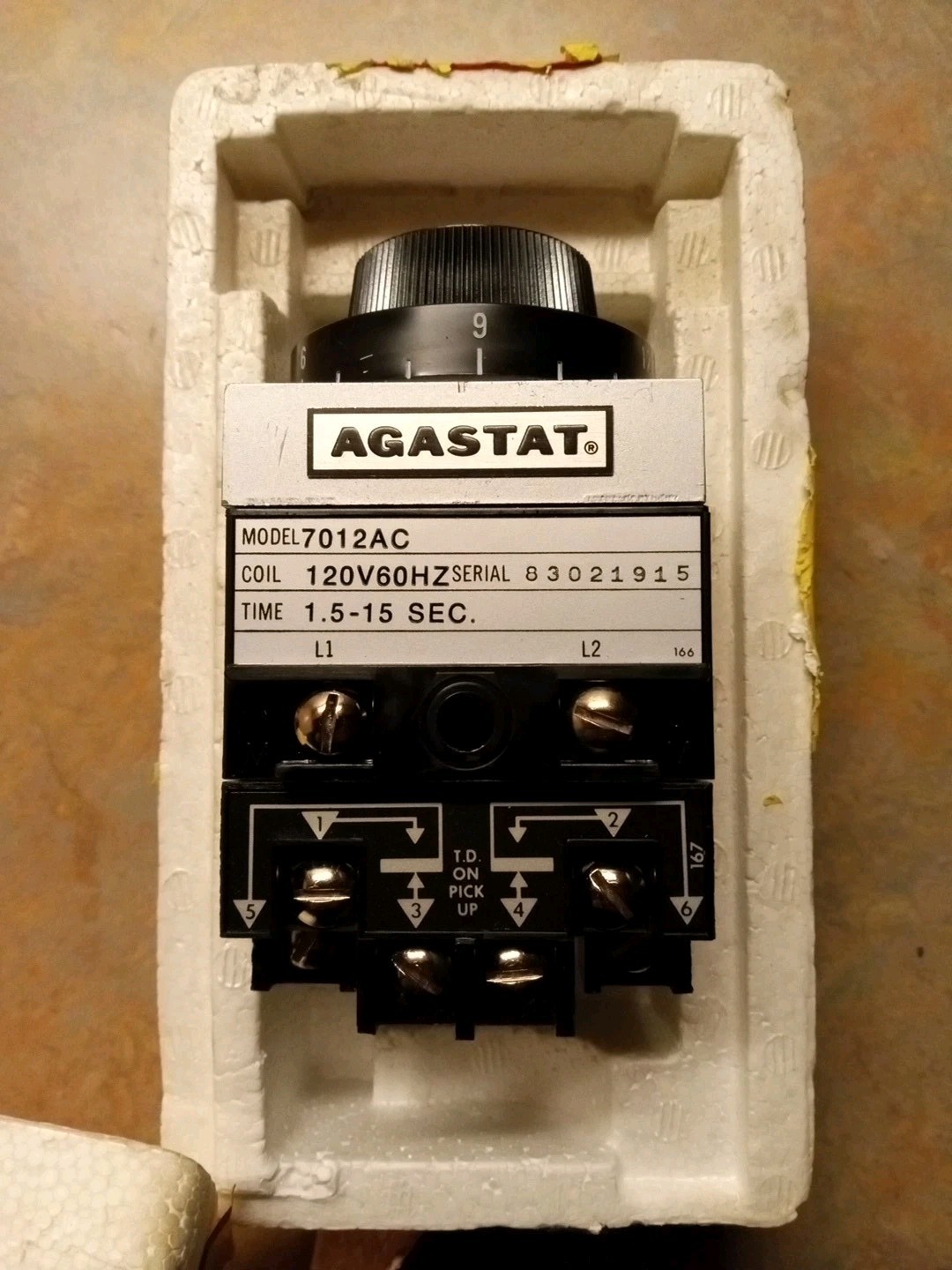 Agastat 120V Timing Delay Relay (7012AC) W/ 3d Printed Bracket