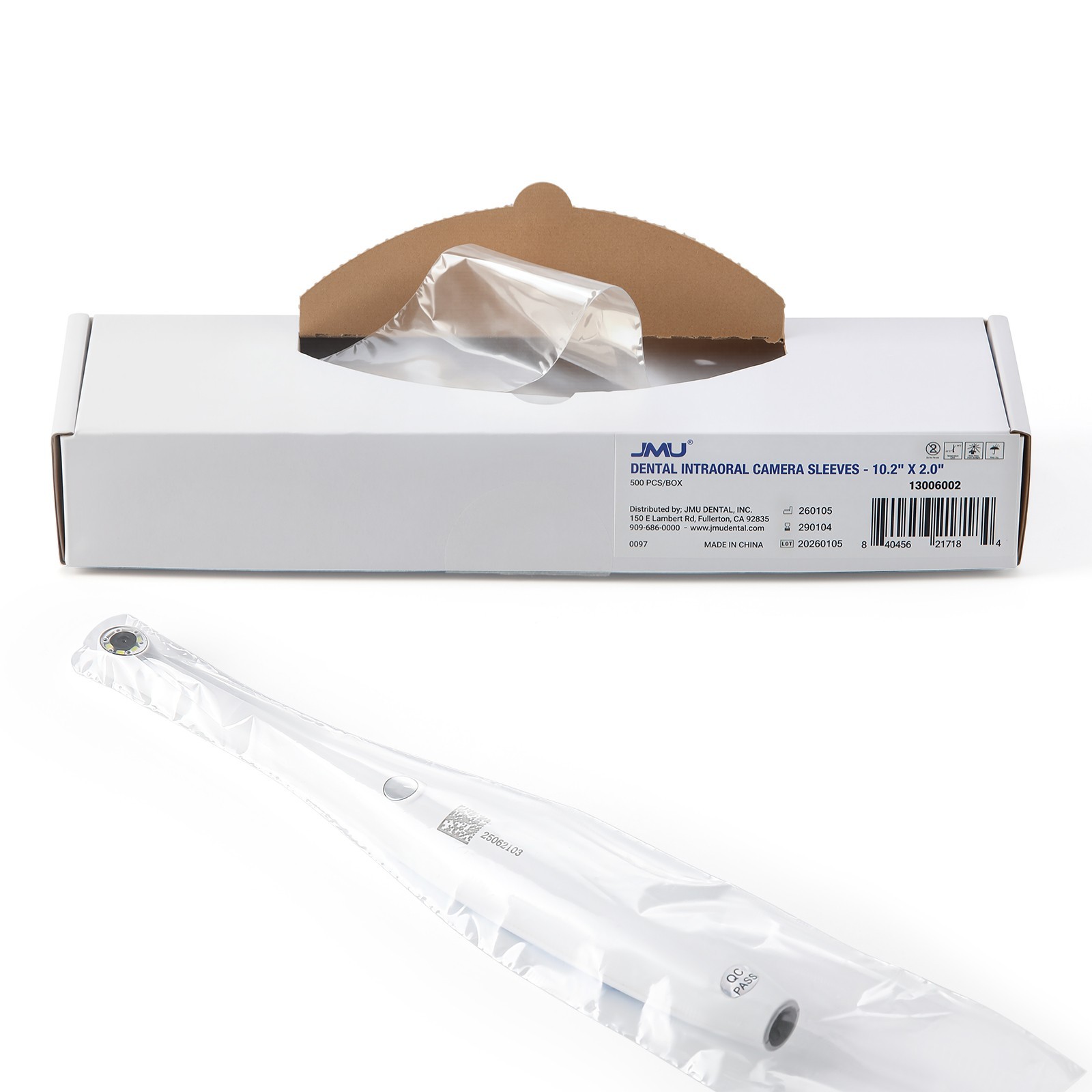 500Pcs/Box Dental Disposable Intraoral Camera Sleeves Transparent 10.2″ x 2.0″