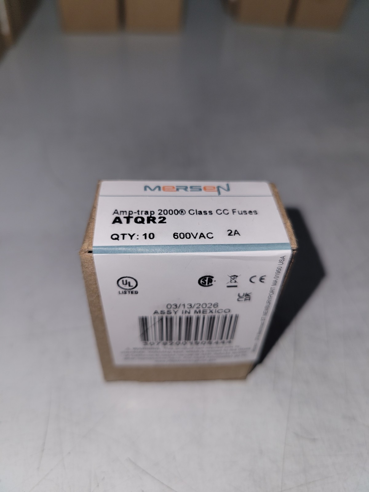 Box Of 10 New Ferraz Shawmut ATQR-2 2A 600V Time-Delay Fuse