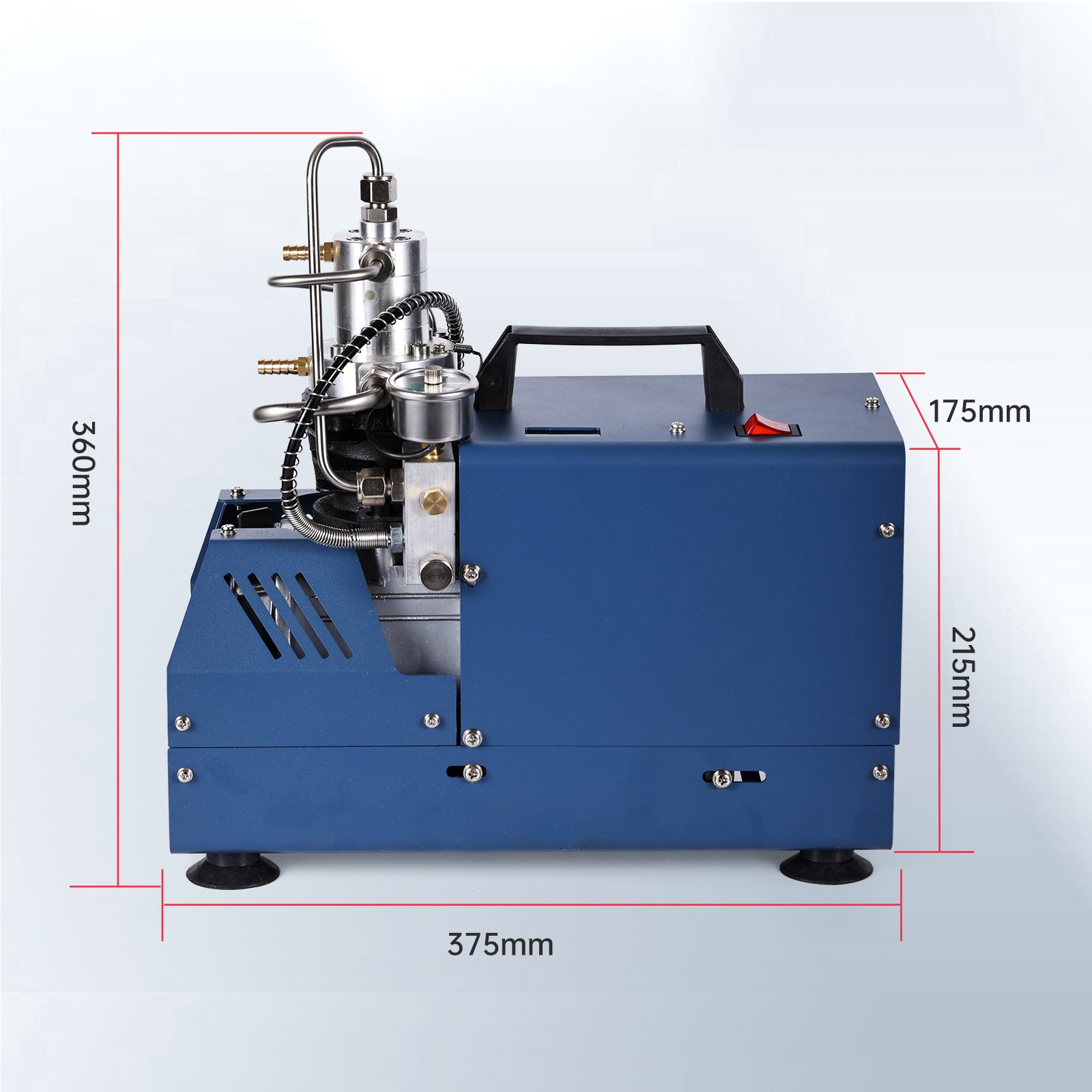 PCP Air Compressor 30Mpa/4500Psi Auto-Stop High Pressure Airgun Pump Diving Tank