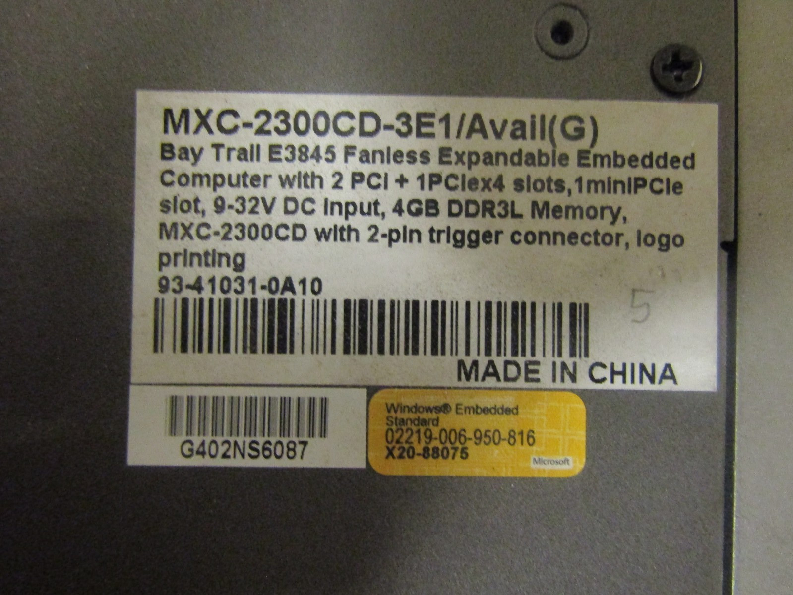 One MXC-2300CD-3E1 Avail Technologies Vehicle Logic Unit 9-32V DC, MXC-2300CD