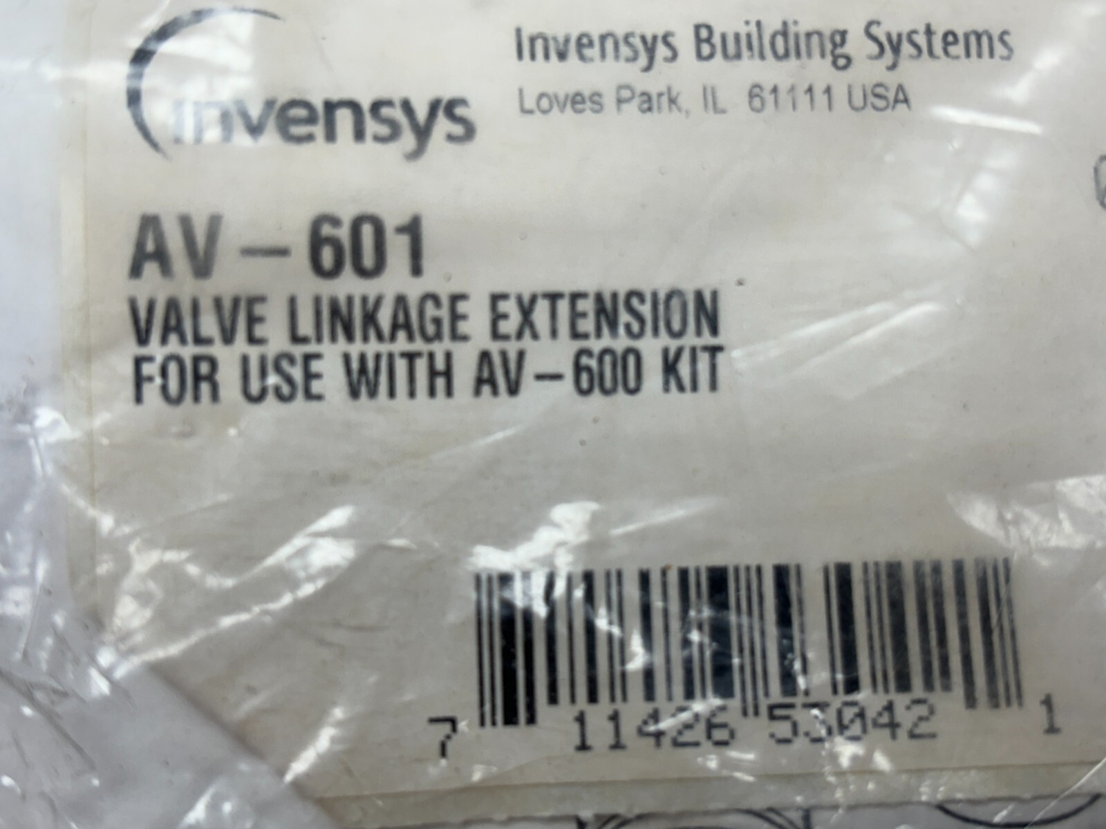 INVENSYS AV-601 VALVE LINKAGE EXTENSION