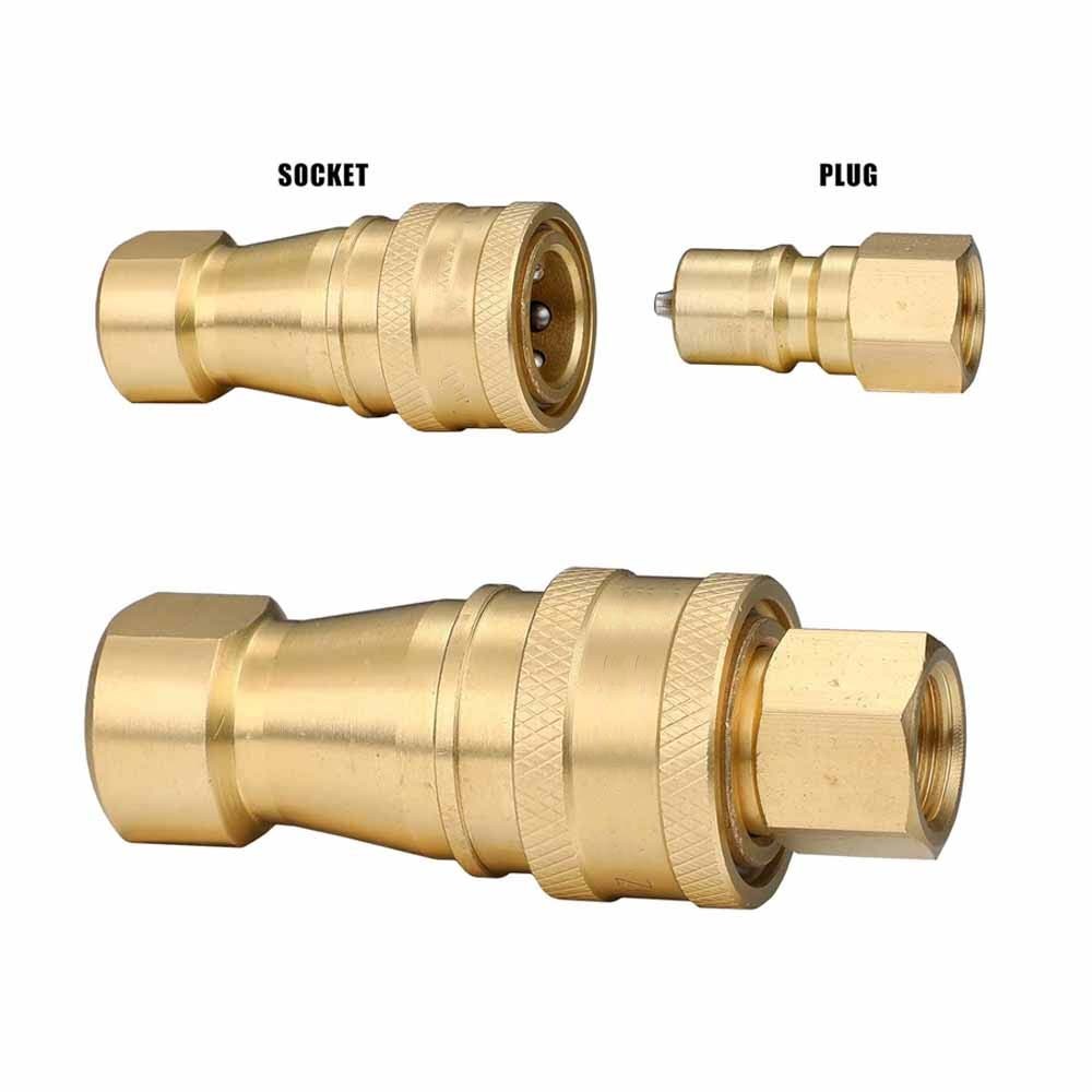 6Set 1/4″ Quick Disconnect Coupler Valve for Carpet Cleaning Wand Truck Valve