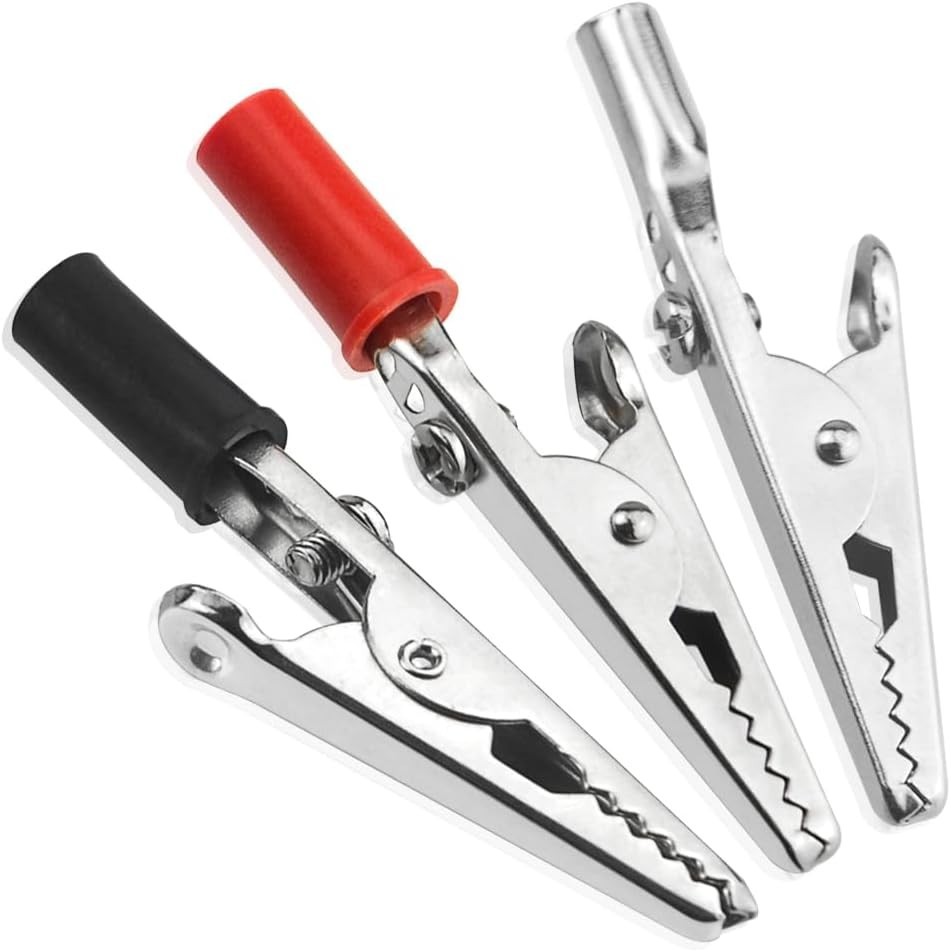 High Quality 22 PCS Red & Black Alligator Clips – Perfect for Electrical Testing