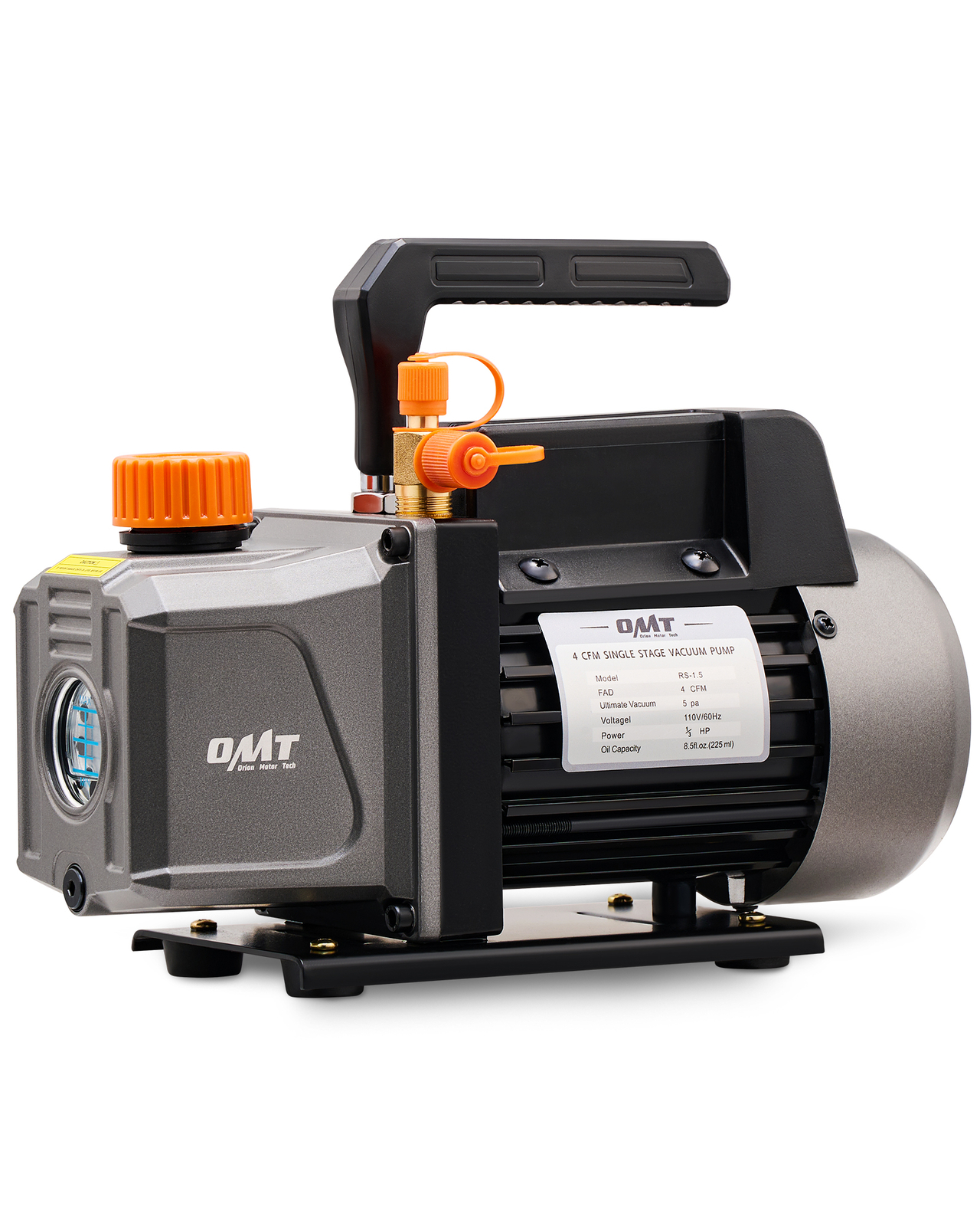 Rotary Vane Deep Vacuum Pump HVAC AC Air Tool R410a R134 W/Free Oil 4CFM 1/3HP
