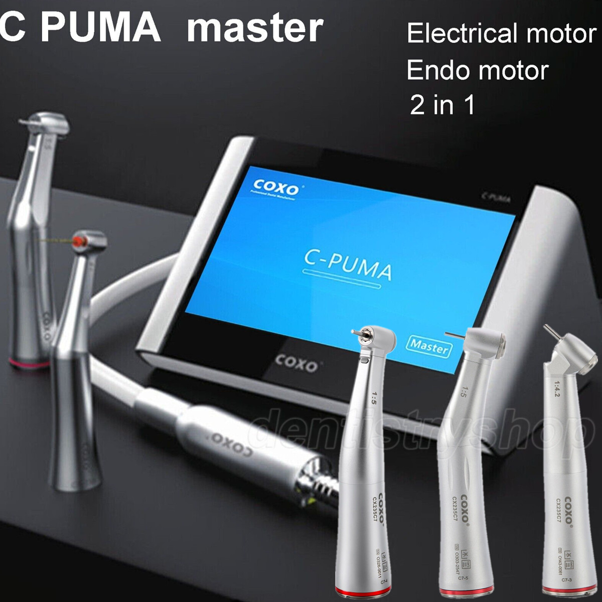 COXO C PUMA Master Dental Brushless Electric Endo Motor 6:1 1:5/1:4.2 Handpiece