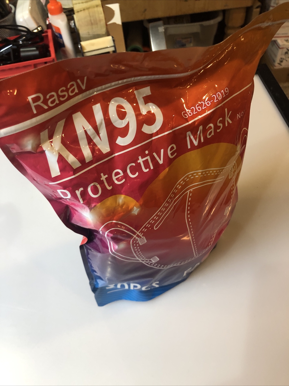 KN95 GB2626-2019 Standard Protective Face Mask 30 Per Bag – Rasav