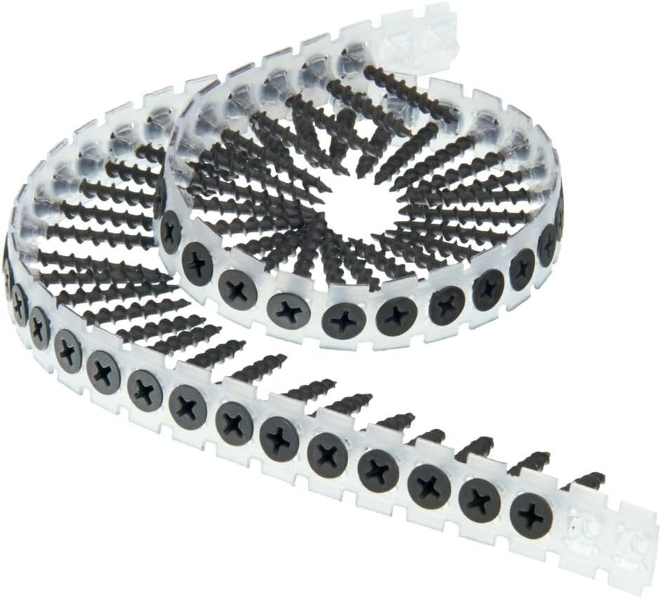 DuraSpin No. 6 x 1-1/4-Inch Collated Screw, 1 1/4 Drywall to Wood Screws 1,00…