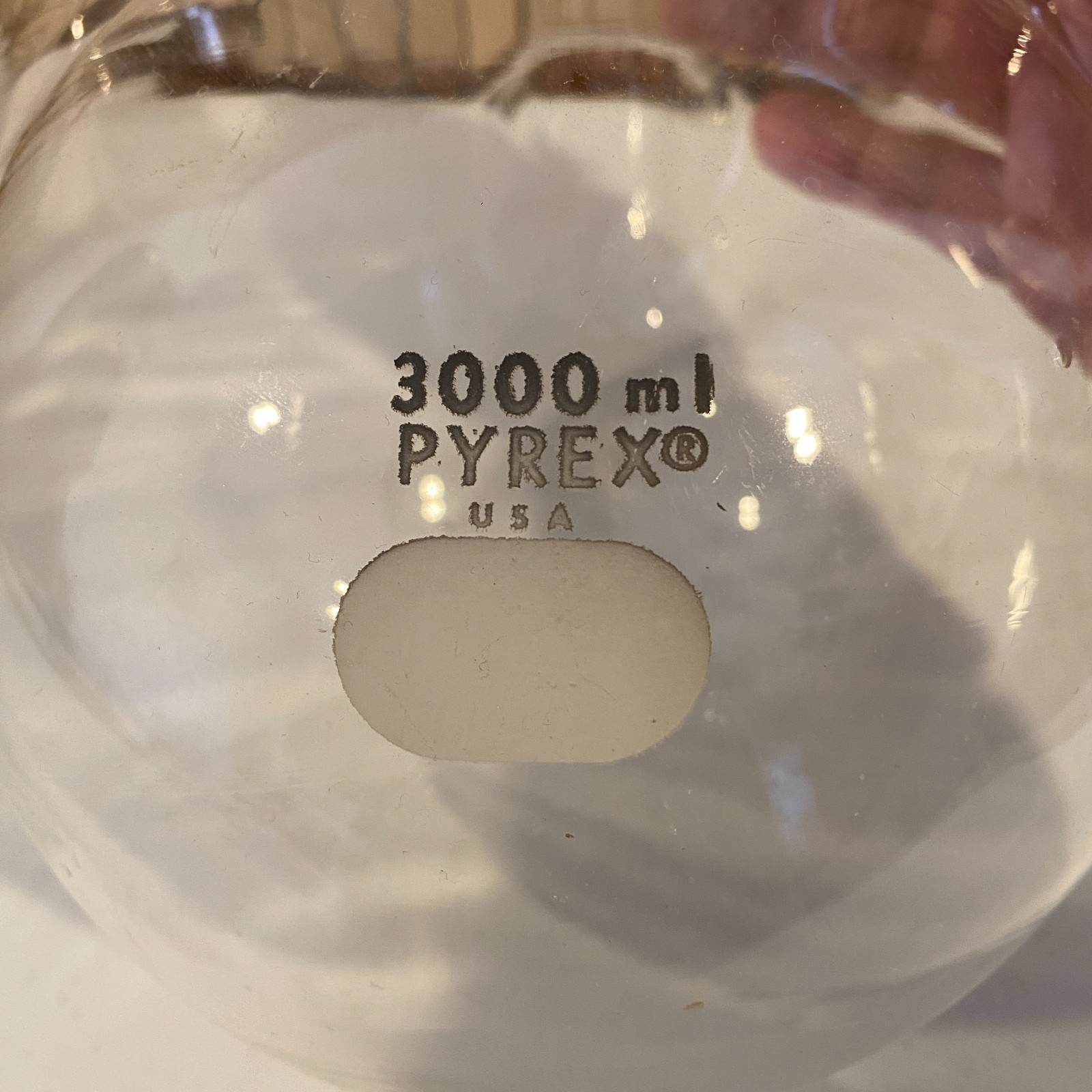 PYREX USA 3000mL 3L 4-Neck Round Bottom Flask Large Joint ~50mm Lab Glass