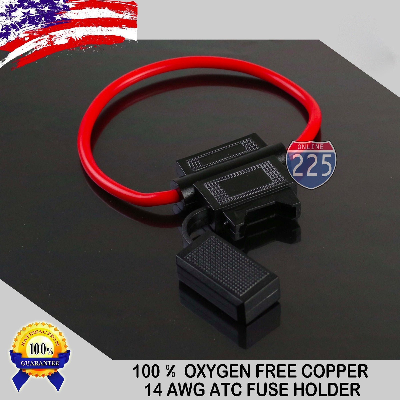 Pick Wire Gauge & Fuse Amperage ATC In-Line Fuse Holder 100% OFC Copper Wire LOT