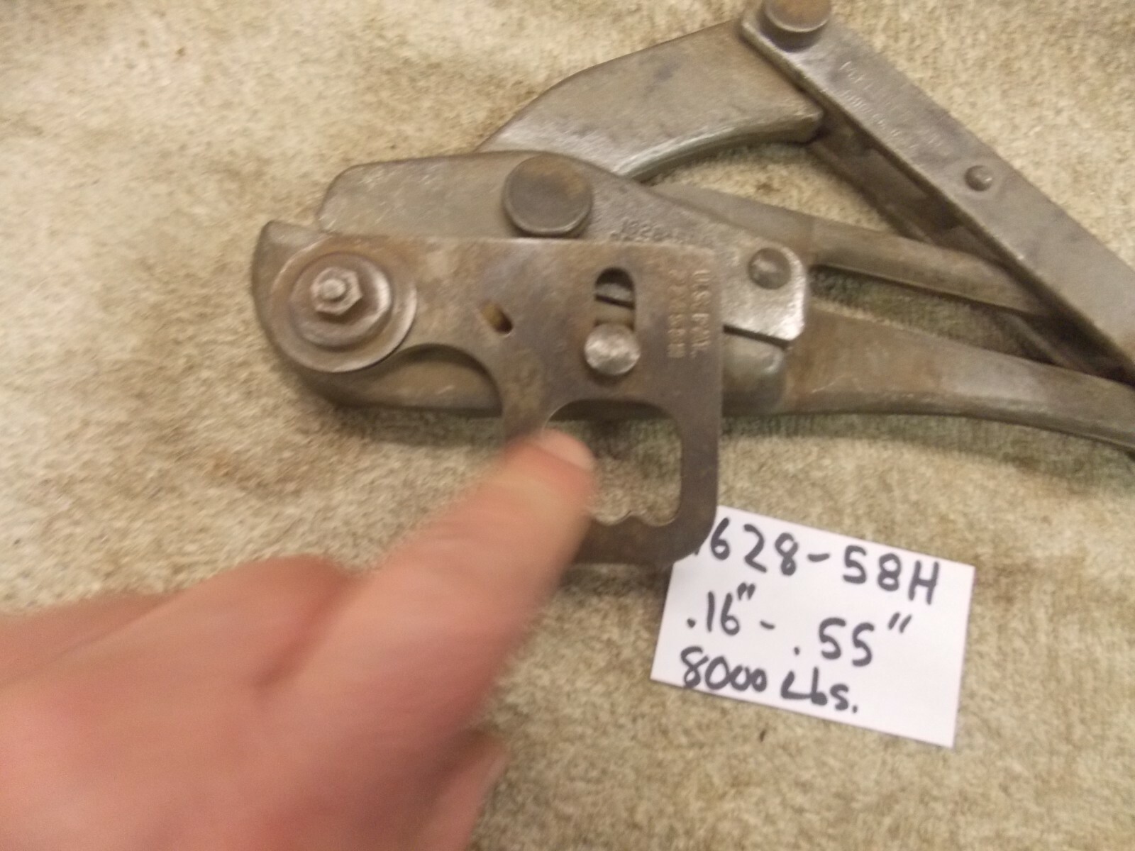 Klein Tools 1628-58H Grip Bare Wire Rope Cable .16″ -.55″ Puller 8000lb
