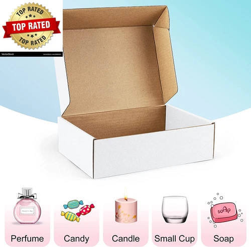 Shipping Boxes 7X5X2 Inches White Small Mailing Boxes 25 Pack Cardboard