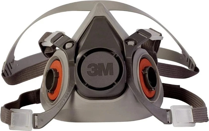 3M 6200 Half Facepiece Reusable Respirator, Respiratory Protection Size MEDIUM