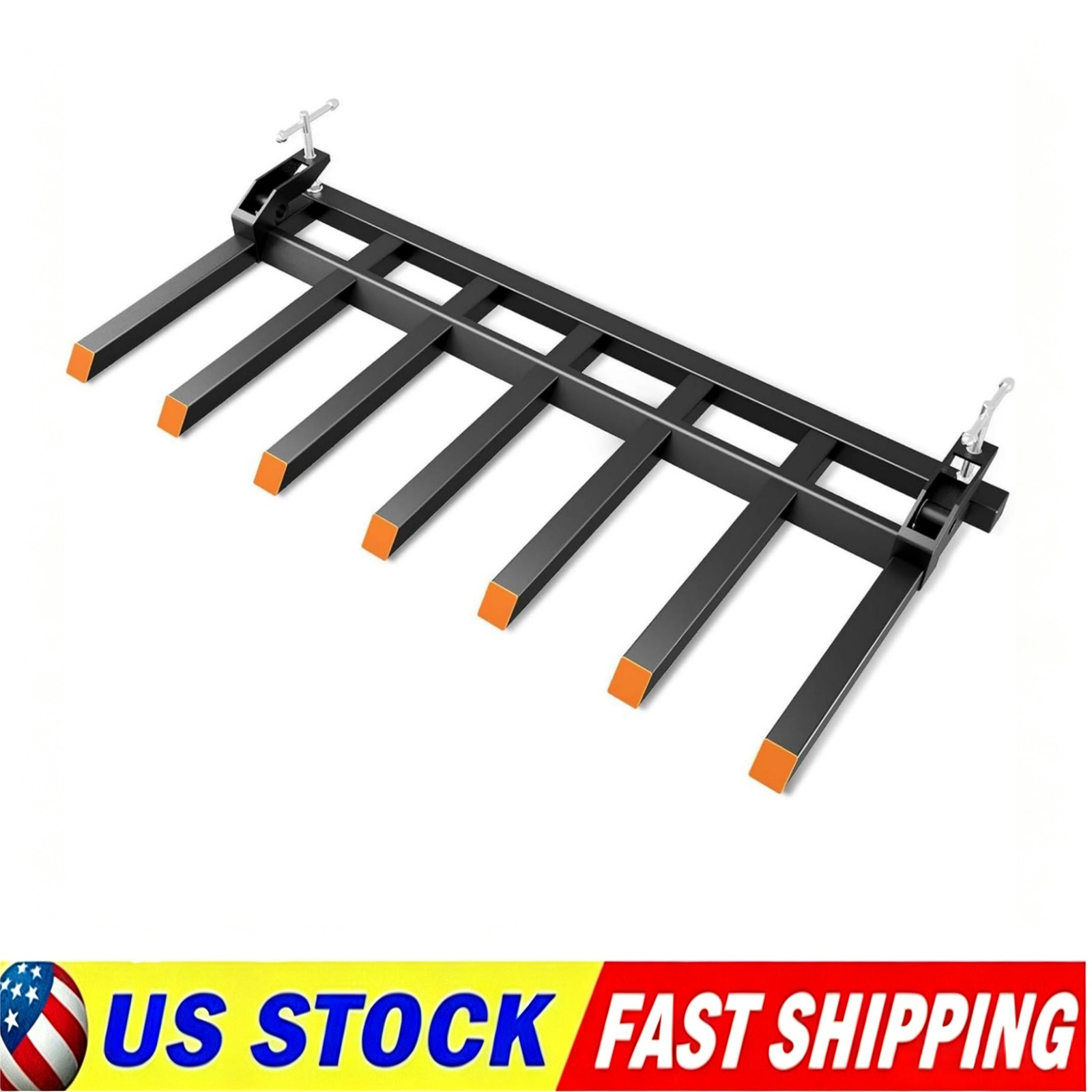 68″ Fork Length Clamp-On Debris Forks Fit 68/70/72″ Loader Buckets Skid Steers