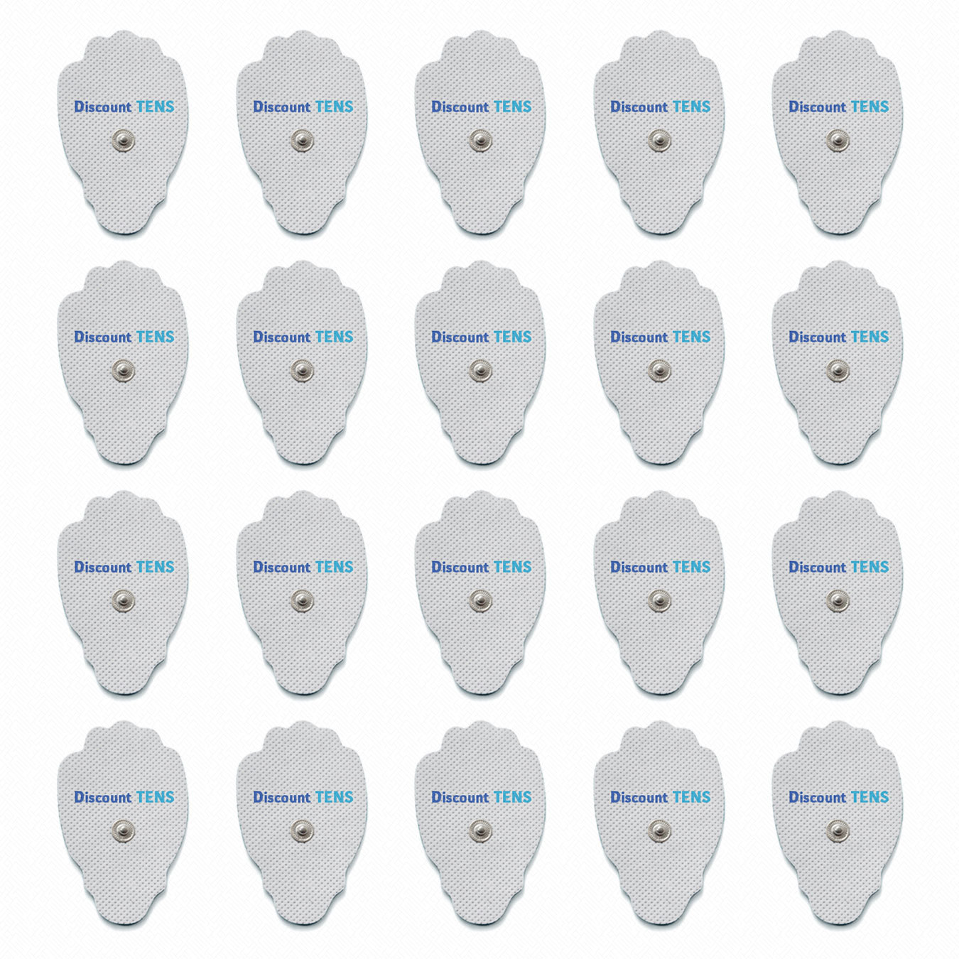 TENS Large Snap On Electrode Pads, 10 Pairs (20 Pads)