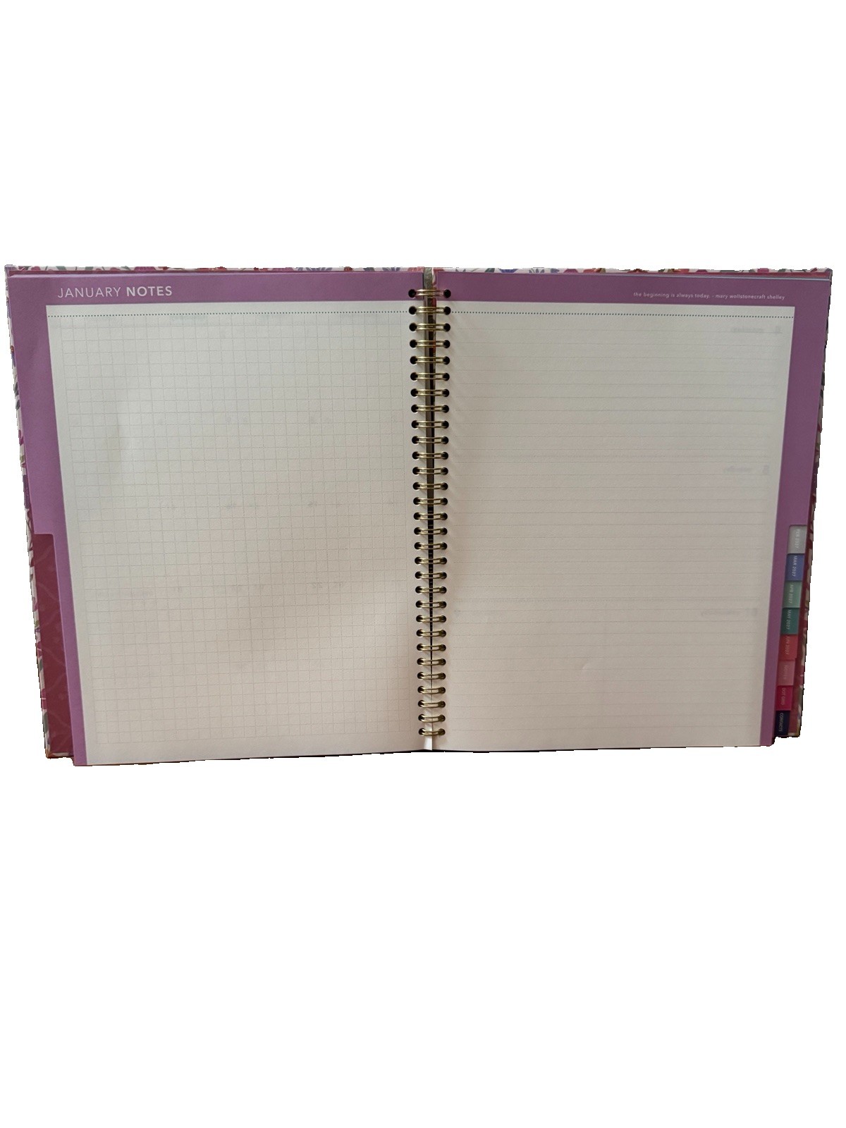 2027 Clementine 12 month Floral Planner July 2026-June 2027 11×9” Notebook Size