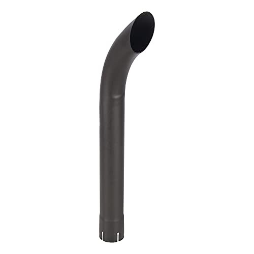 Exhaust Stack Pipe Replacement UNIVERSAL 2-1/2″ x 24″ Curved Black