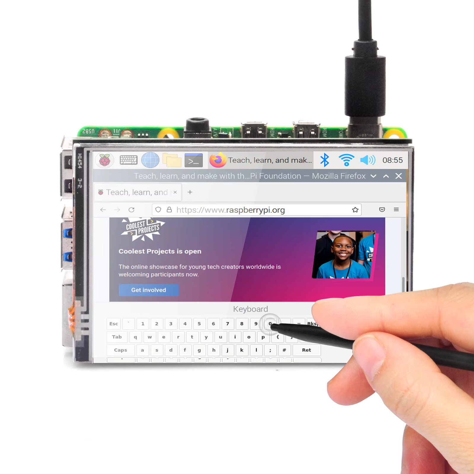 OSOYOO 3.5″ SPI TFT LCD Touch Screen Raspberry Pi 2 3 Model B GPIO 320×480 New