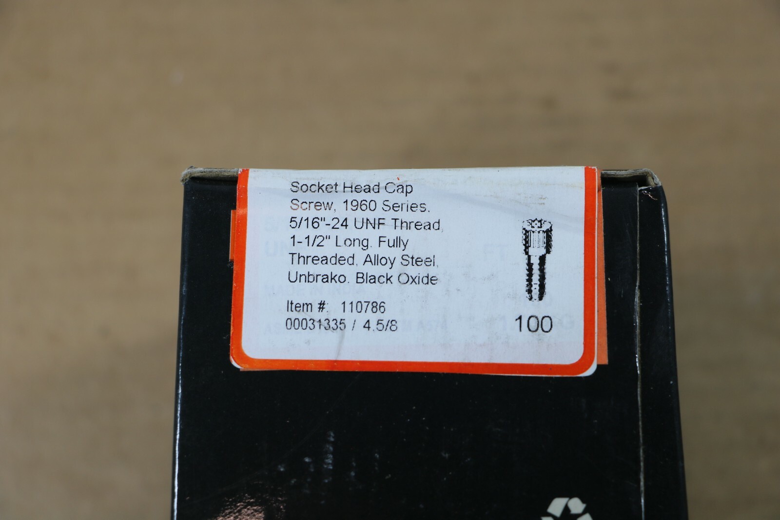 Unbrako 5/16″-24 X 1 1/2″ Socket Head Cap Screws #110786, 100 Pieces