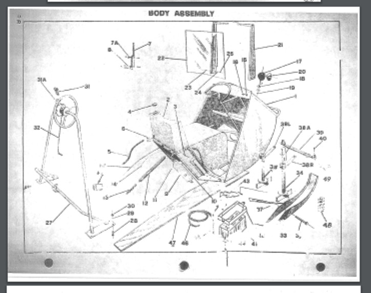 1964 Polaris K-95 SNOWMOBILE Technical Parts List Manual 8 pages