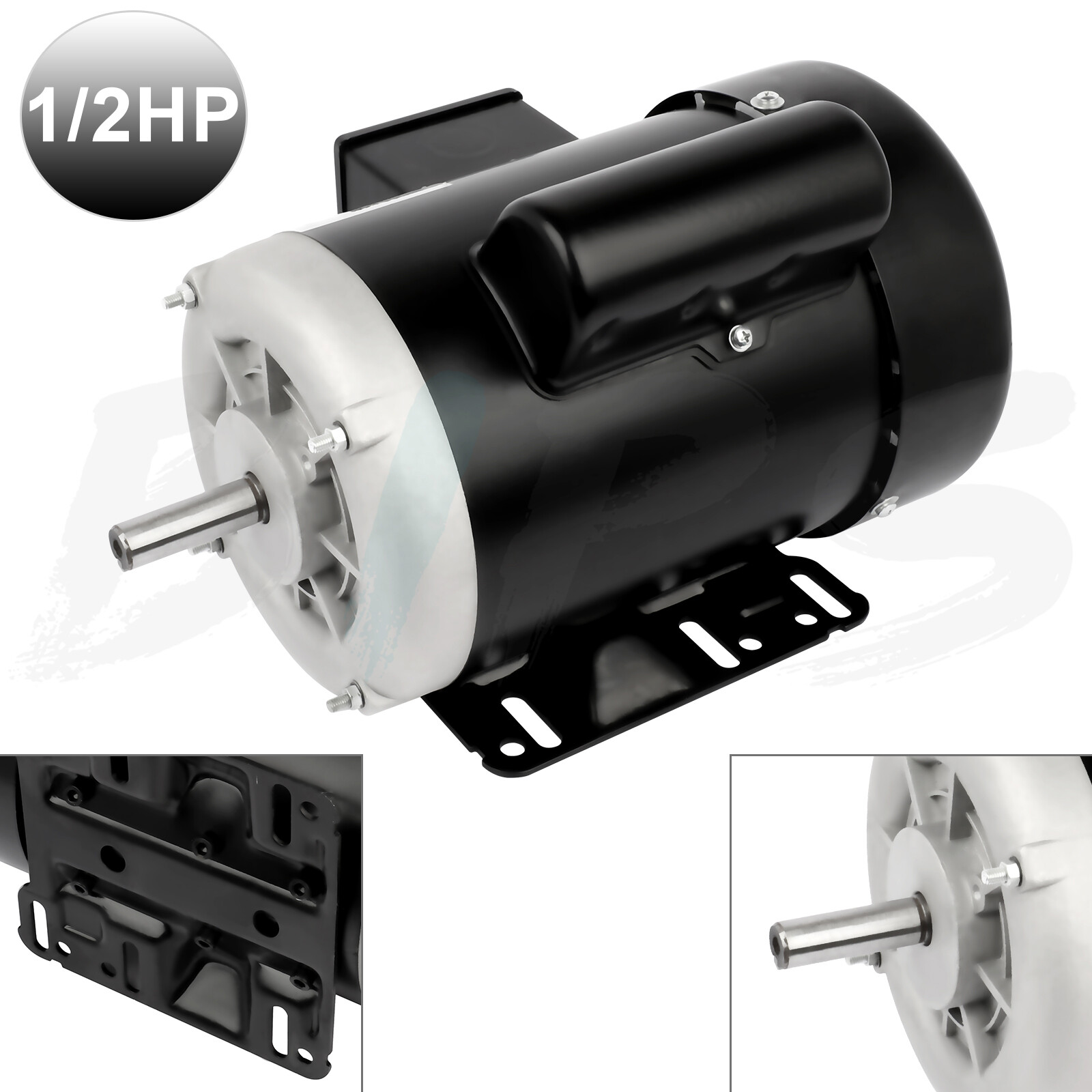 1/2 HP Electric Motor 1750 RPM 56 Frame Single Phase 115/230 V 60 HZ