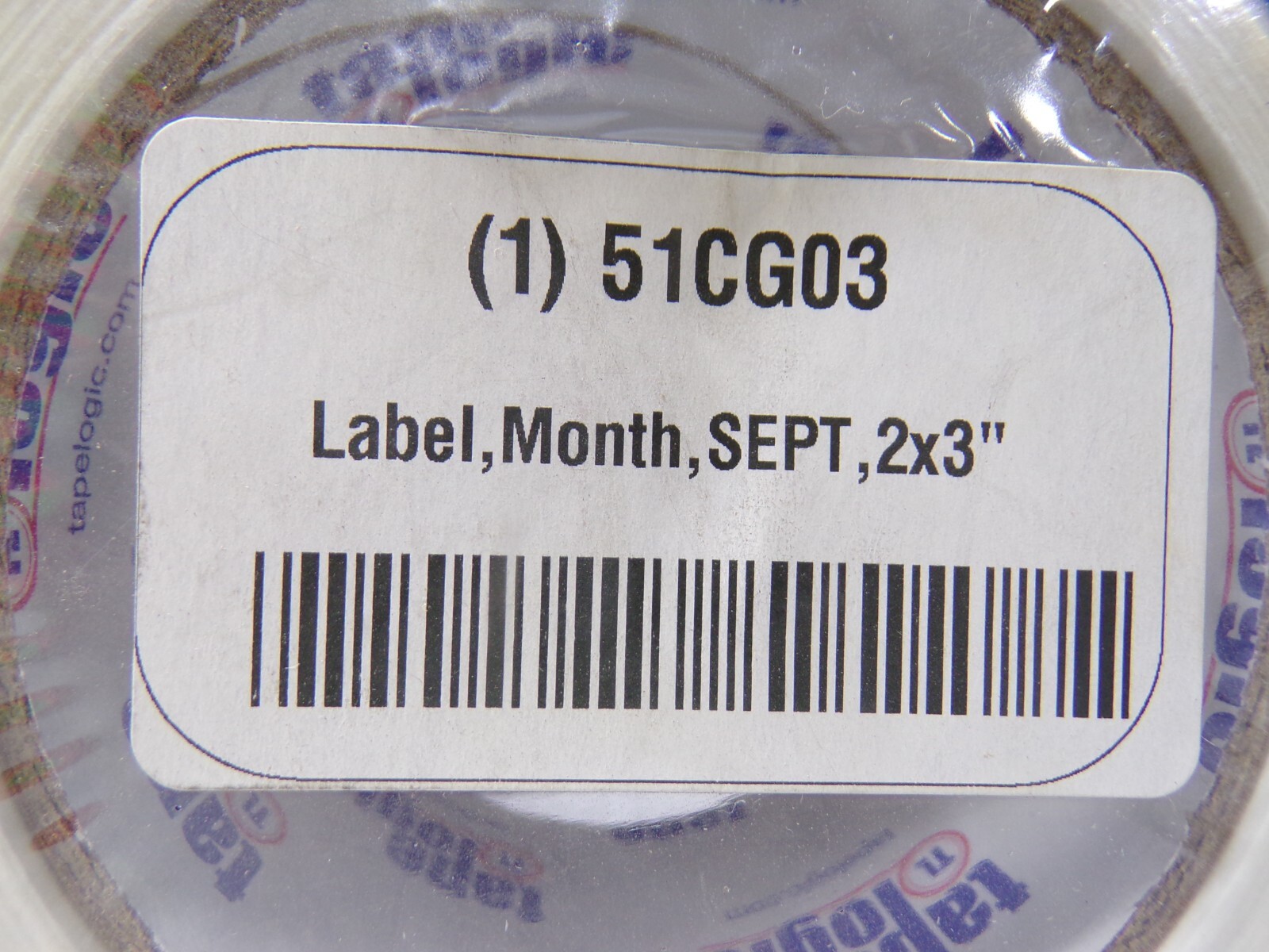 Tape Logic Months of the Year Labels, «SEPT», 2″ x 3″, White, 500/Roll (G)