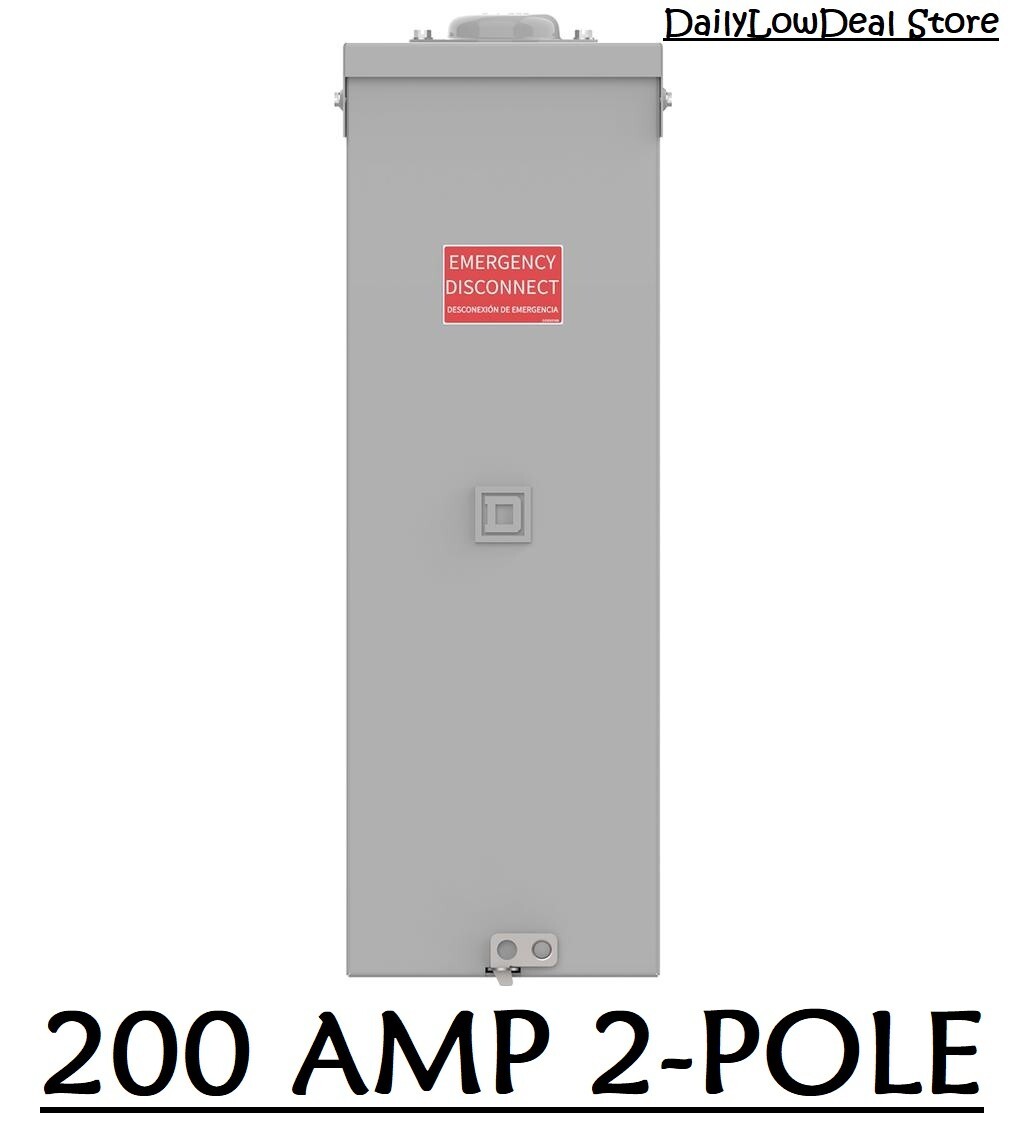 Square D QO 200 Amp 2-Pole Outdoor Circuit Breaker Enclosure NEW