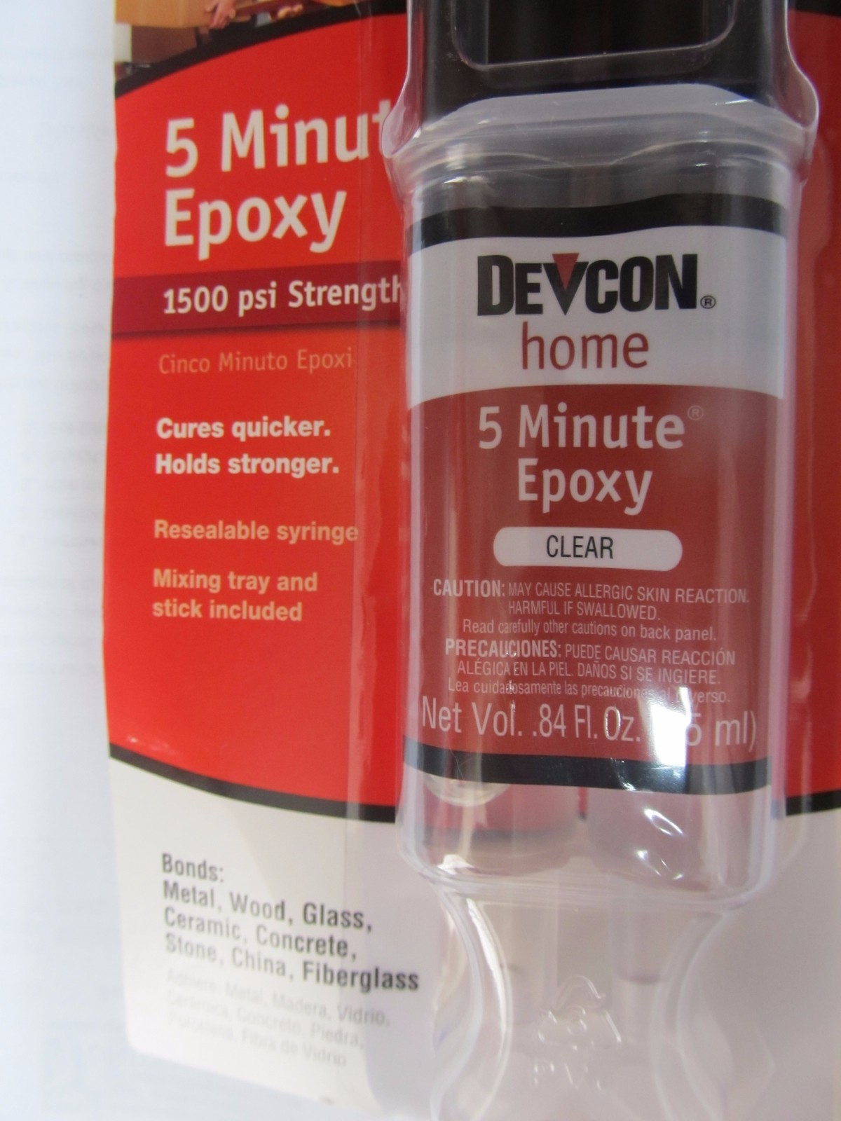 Devcon 5 minute Epoxy Quick Set #20845 .84 FL. OZ. NEW