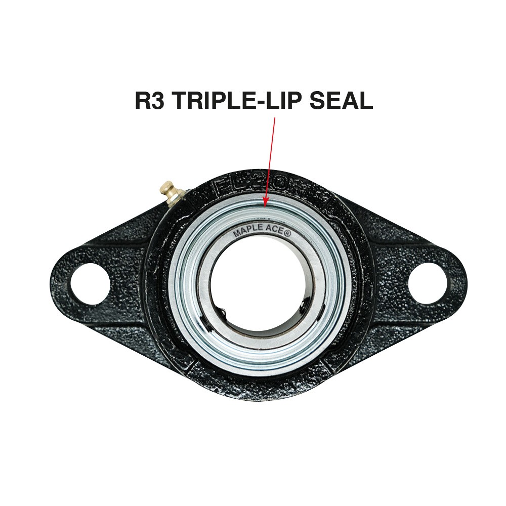 UCFL209-28 Flange Bearing 1-3/4″ Bore 2-Bolt Self-Aligning Solid Base 3Lips Seal