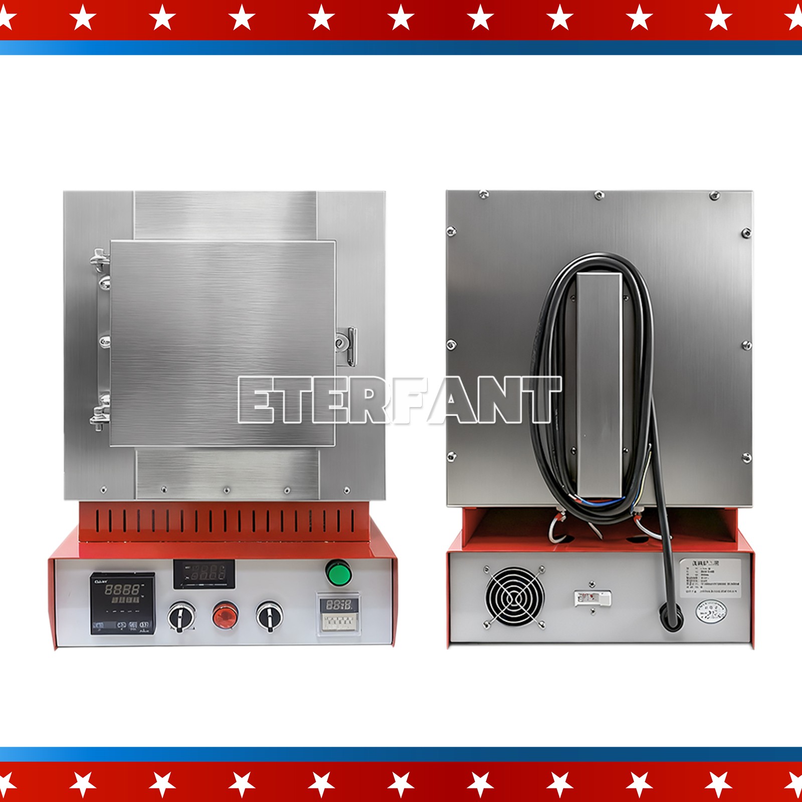2000W/3000W Dental Lab Burnout Oven 1100℃ High Temperature Fiber Ceramic Furnace