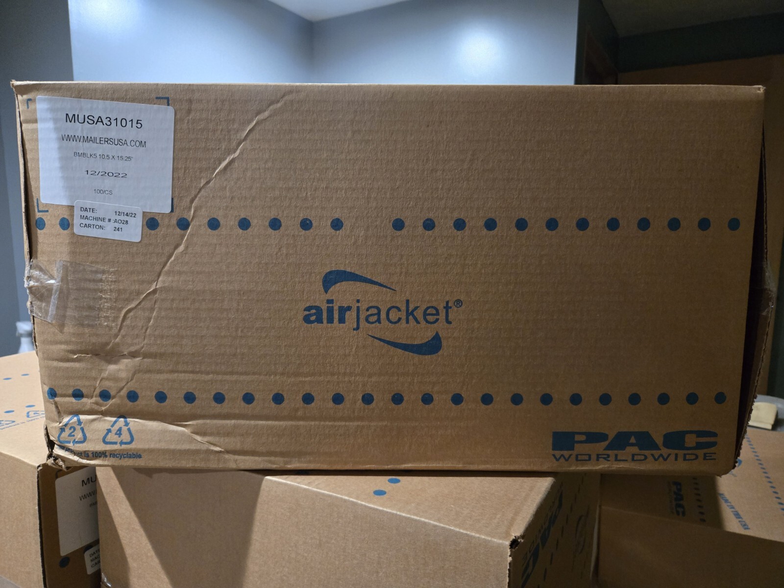 PAC Packaging Air Jacket Self Sealing Padded Envelopes 100 Pack 10.5″ x 15.25″