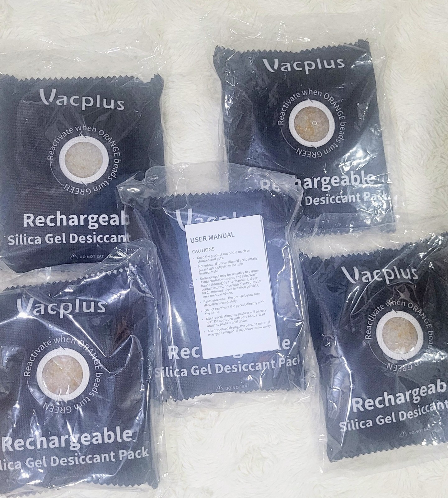 5 Pack 400G Reusable Desiccant Packs for Storage, Large Silica Gel Packets 📌📌
