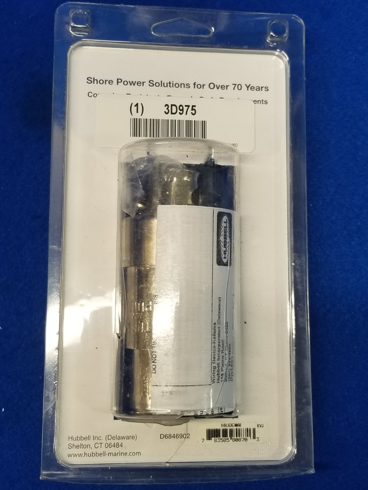 Hubbell Marine, Marine Grade 50A Female Connector, 125/250V 3-Pole, HBL63CM60