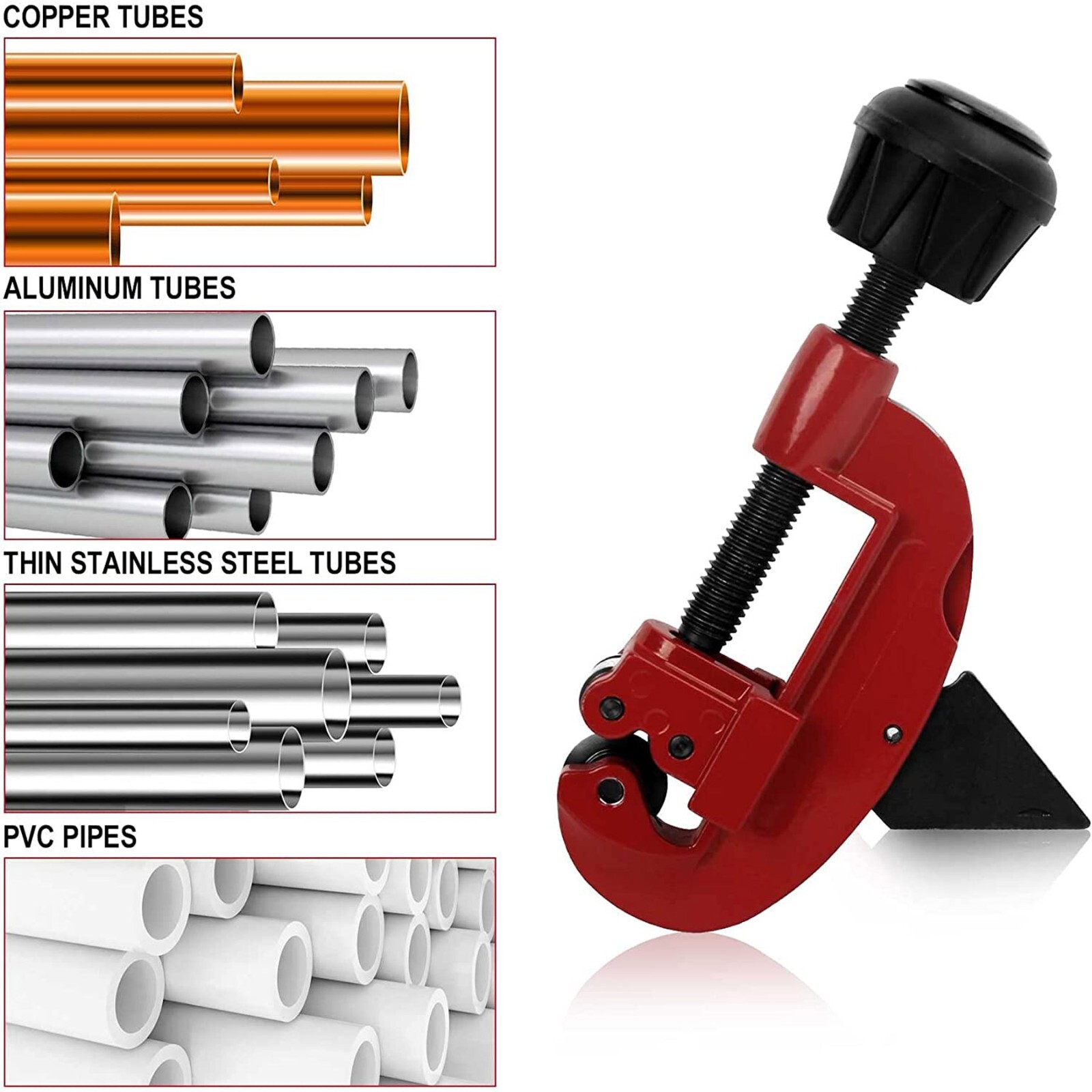 ﻿Pipe Tube Cutter 1/8″ to 1-1/8″ OD Copper Brass Aluminum PVC Plumbing HVAC