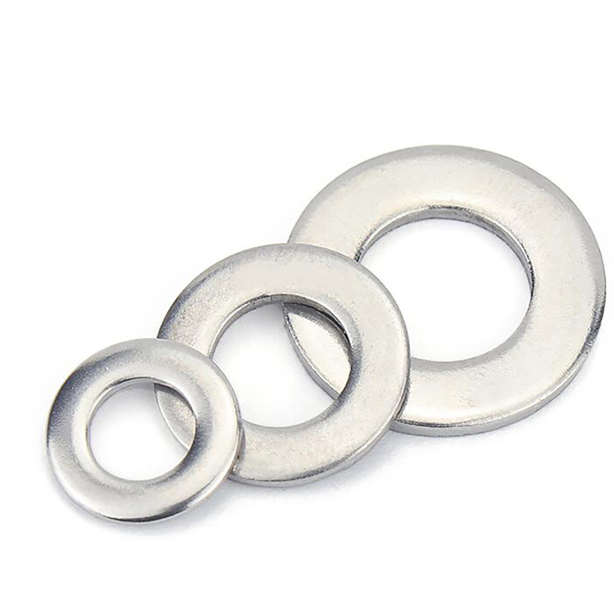 SUS201 Stainless Steel – Flat Washer Gasket M3 M4 M5 M6 M8 M10 M12 Fit for Screw
