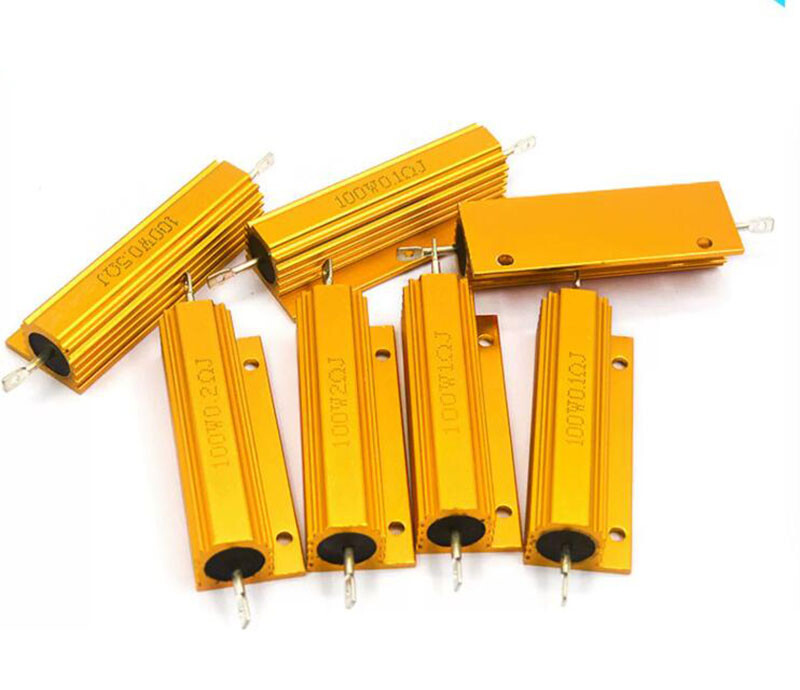 RX24 High-power Cement Resistor 50W/100W Gold Aluminum Shell 0.1-1k Ohm 0.1Ω-1kΩ