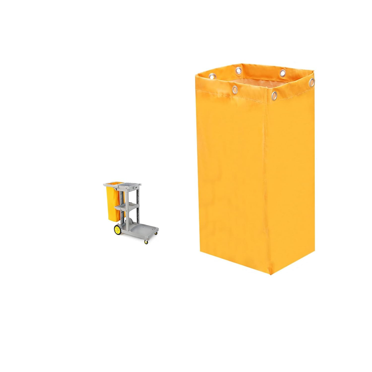 Replacement Janitorial Cart Bag-16 X 11 X 27Inches, High Capacity Waterproof Thi