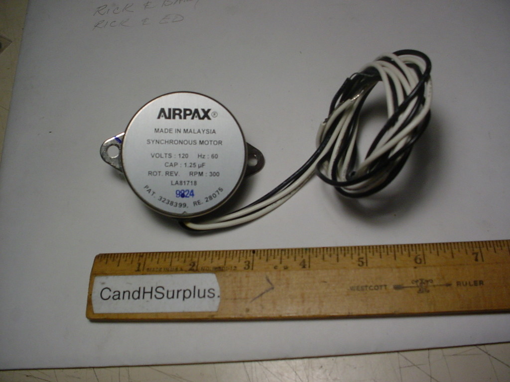 Airpax LA81718 synchronous motor 300 rpm 115 volt Lot of 2 pcs