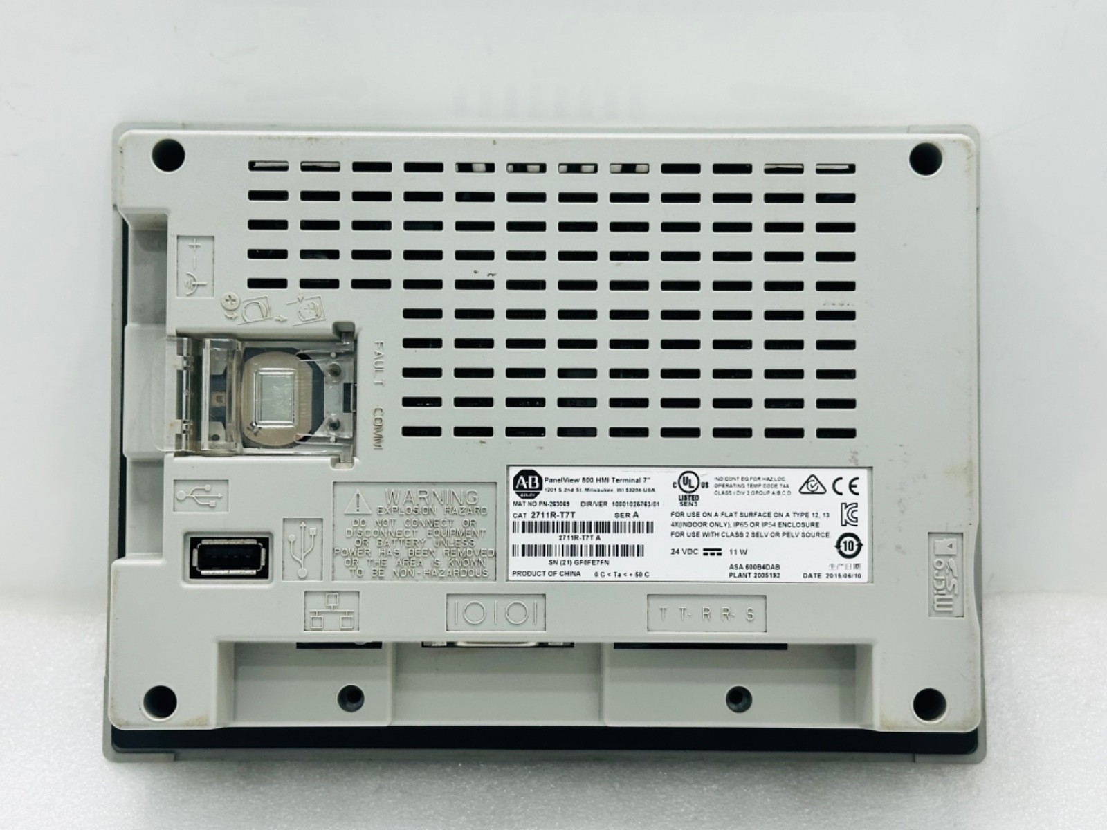 NEW ALLEN BRADLEY 2711R-T7T Ser. A PanelView 800 7″ HMI Terminal 24VDC 2711R T7T
