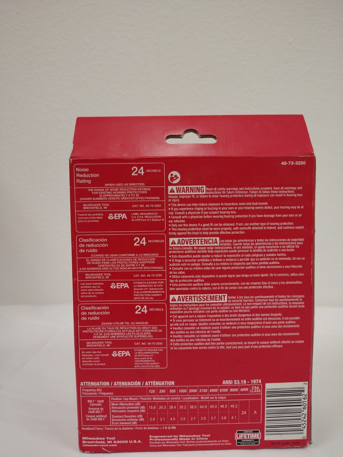 Milwaukee 48-73-3250 BOLT 24dB Adjustable Comfortable Wear