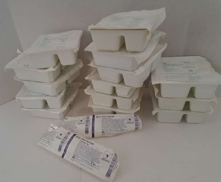 Sterile Tracheostomy Care Tray Care & Clean Set sealed set of 14& 2 Syringes