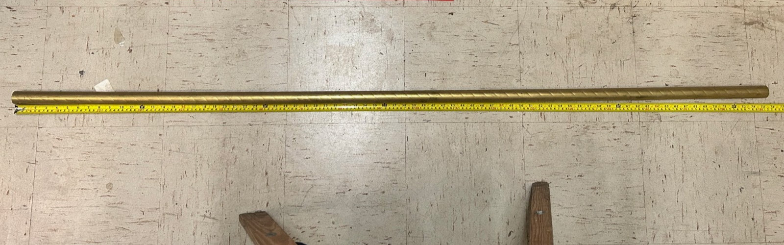 Unpolished Brass Spiral Tubing 1-1/4″ diameter x ~ 75″ length