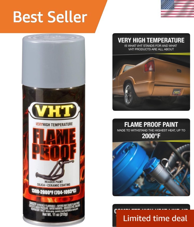 FlameProof Coating Flat Grey Primer Can – , 11 Ounce Pack of 1 , Packaging ma…